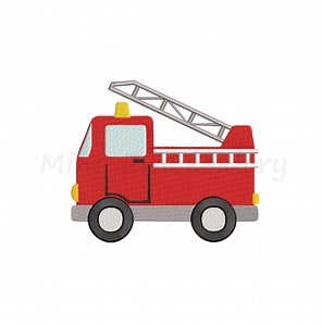 Fire Truck Embroidery Design, Machine Embroidery Design, 4 Sizes, Instant Download - Etsy