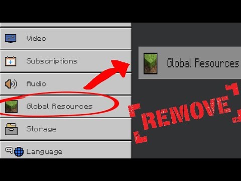 How to remove global resourcepacks without opening Minecraft (Minecraft Bedrock edition windows 10)