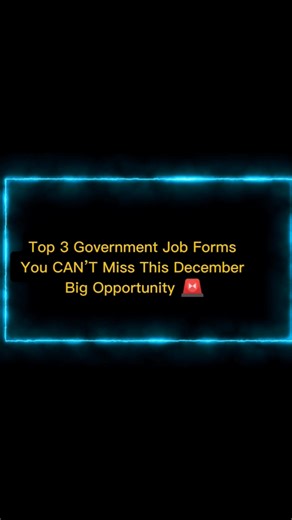 December is not a break month. 🚨Top 3 Government Job Forms are OUT 🔥 #ssc #aspirants