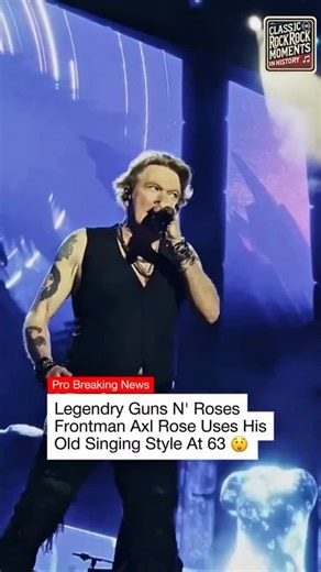 Classic Rock Moments In History on Instagram: "Axl Rose, the legendary 63‑year‑old frontman of Guns N’ Roses, recently surprised fans by reverting to his old vocal style during a live concert. Follow ➡️ ClassicRockMomentsInHistory for more #classicrock #rock #music #rocknroll #hardrock #rockmusic #guitar #livemusic #gunsnroses regram • probreakingnews"