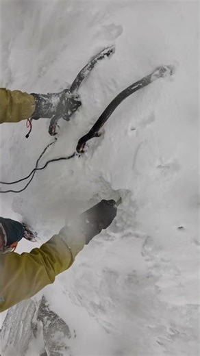Snowstorm Climbing in the Alps
