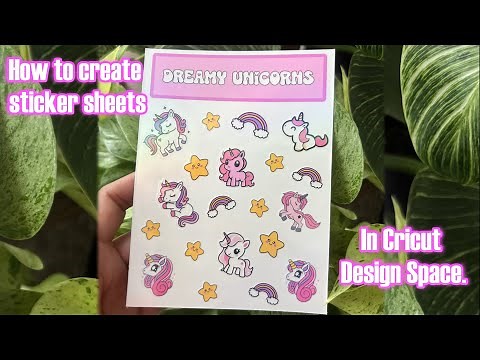 How to make sticker sheets | How to make stickers sheet in design space | Cricut design space 2024!