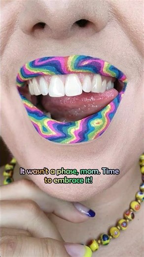 Rainbow makeup wasn't a phase, mom... 🌈