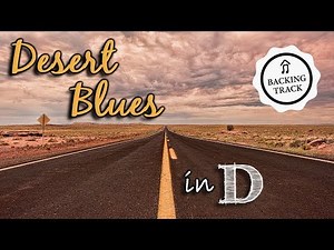 Slow Desert Blues Backing Track in D