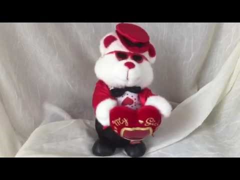 Animated Musical Plush Bear - Valentine's Day Sings and Moves "My Girl"