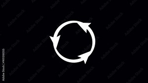 Animation of refresh symbol or loop symbol, Update Symbol. Refresh Sign.