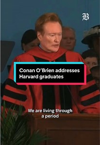 With a mix of nostalgic quips and political barbs, comedian Conan O’Brien delivered Harvard’s 375th commencement address. Here’s some of what he said. Read more at the link in our bio. 🎥: Nikhil Mehta #boston #harvarduniversity