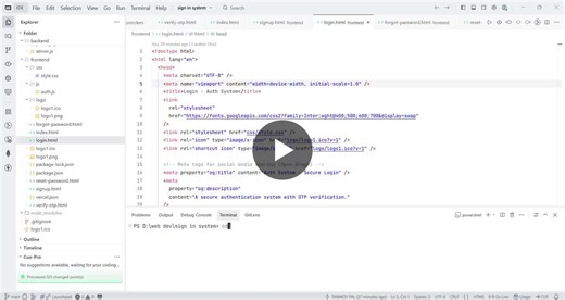 Secure Authentication System with OTP Email Verification | TANMOY PAL posted on the topic | LinkedIn