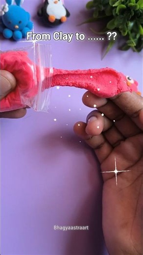 From Clay to Cute 😳 Mini Super Clay Art #shorts #clay #satisfying #art #clayart