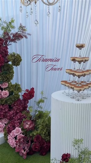 The Tiramore | Sydney’s Tiramisu Hub on Instagram: "20 cup tiramisu tower. Pure elegance in every layer. 2026 dates are filling fast. Order yours now. #sydney #thetiramore #tiramisu #halal #sydneyfoodies"