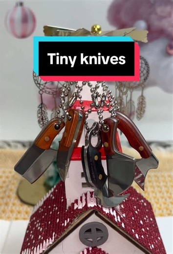 Tiny knives key chain.these are the cutest things.@Faireach&Chiclew #fishingtools #tinyknives #budgetfriendly #keychain #holidayhaul