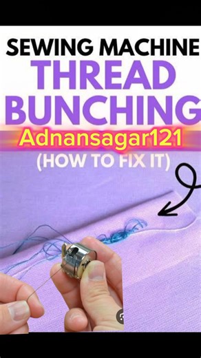 Bobbin Thread Bunching? Fix It in Seconds! 🧵 | Sewing Machine Hack #Shorts”