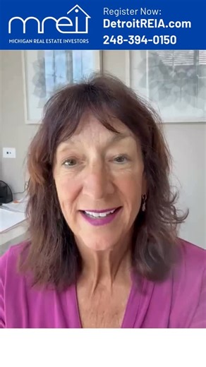 Michigan Real Estate Investors on Instagram: "📣 February Monthly Meeting Creative Deal Structures: Strategies to Solve Problems & Increase Profits featuring Wendy Patton 🙌 From flips to long-term wealth, Wendy has done it all and she’s bringing creative strategy and real-world wisdom to the MREI stage. 🗓️ February 19 | 🕕 6–9 PM 📍 MSU Management Education Center, Troy, MI 🎟️ Free for members + first-time guests 👉 Register now: https://bit.ly/MREIFeb2026"