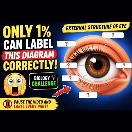 🧠 Only 1% Can Label External structure of eye 👁️ Diagram Correctly! 😲✔️💯