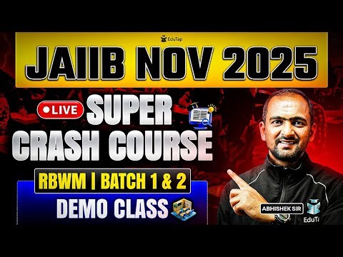 JAIIB Nov 2025 Online Course | JAIIB RBWM Crash Course Classes | JAIIB RBWM Exam Preparation