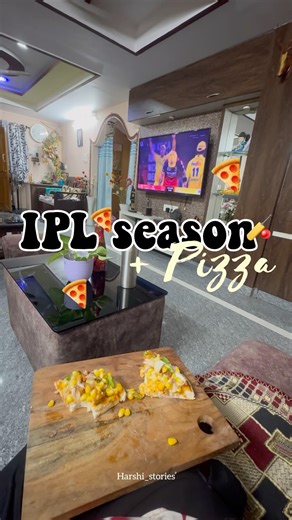 IPL season called for a pizza🤗🍕 #harshistories #food #pizzarecipe #5minrecipe #shorts #viral