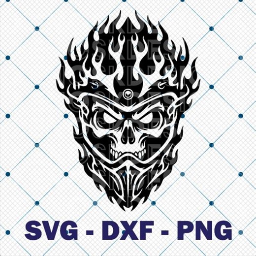 Motorcycle Helmet Skull SVG DXF PNG - Biker Skull Design - Badass Gothic Vector - Etsy