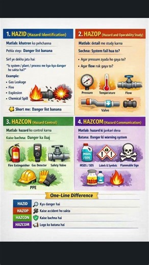 HAZID VS HAZOP. #safetyofficer #safetymanagement