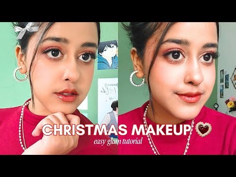 CHRISTMAS Makeup Look 🎄❤️ Easy Holiday Glam