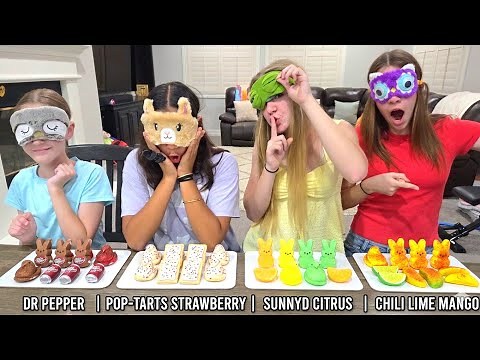 Blindfolded Marshmallow Peeps Taste Test Challenge!!