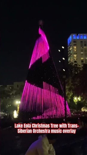 Lake Eola Christmas Light Show - with Trans-Siberian Orchestra Music Overlay - Wizards in Winter!