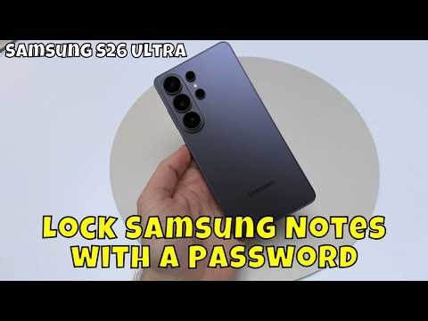 How to Lock Samsung Notes with a Password on Samsung Galaxy S26 Ultra | Notes Security Guide