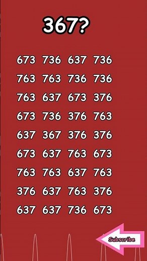 "Fun Number Puzzle: Can You Find 367 in This List of Numbers?"