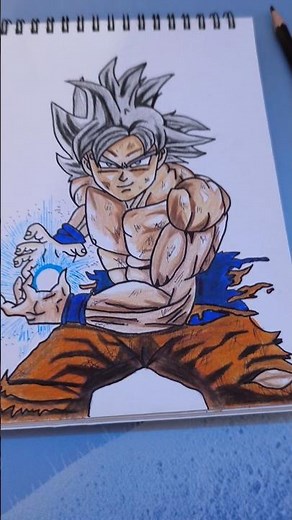How to draw goku ultra instinct in 15 seconds!! 🤡 #drawing #art #goku #dragonballz