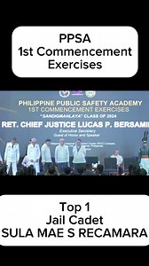 PPSA 1st Commencement Exercises | Top 1 Jail Cadet SULA MAE S RECAMARA | Congratulations ❤️ #PPSA | Jimmy Corpin Pasague