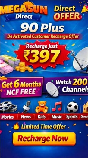 Sun direct FTA recharge offers