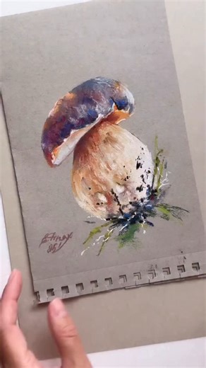 Strathmore Artist Papers on Instagram: "Soft pastel mushroom sketch by @lenokdih on Strathmore 400 Series Toned Gray paper.⁠ ⁠ #sketch #sketching #mushroom #mushroomart #softpastel #pastels #pastelart #drawing #draw #strathmore #strathmorepaper #tonedpaper #tonedgray #graypaper #artwork #artonpaper⁠"