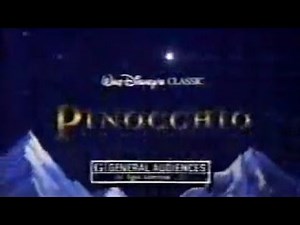 Pinocchio re-release commercial 1992