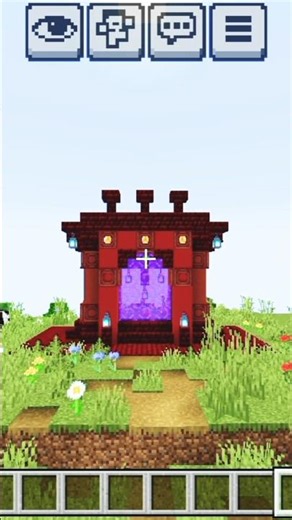 INSANE RED THEMED NETHER PORTAL | MINECRAFT | #shorts #trending #viral #minecraft