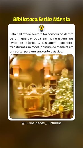 A biblioteca secreta no guarda-roupa #curiosidades