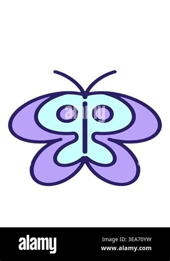bobbing motion animation of simple and cute butterfly drawing Stock Video Footage - Alamy