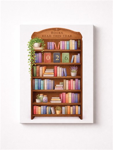 Printable Book Tracker | Cozy Bookshelf Reading Tracker | Book Log Printable | Reading Tracker PDF | A4 & US Letter