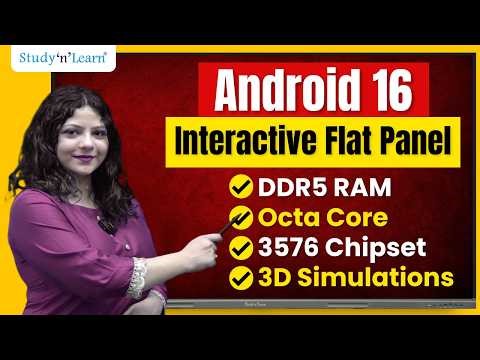 75 Inch Interactive Flat Panel: Android 16, K-12 Content & AI Digital Board - AI Smart Board #class