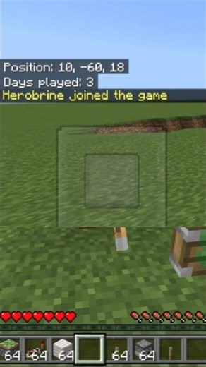 😱😱summon herobrine using commands #minecraft #commandblock #redstonecreations#liriklagu