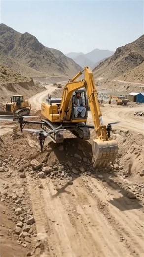 Quad copter Excavator working in Construction fields #QuadcopterExcavator #ConstructionTech #shorts