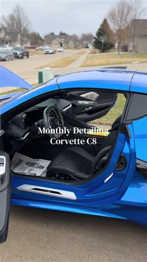 We did a full interior and exterior detail on this beautiful blue Corvette C8. #detailing #corvette #c8