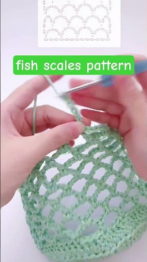Fish scales crochet pattern #crochetpatterns #crochet #crochetcrosai #knitting #crocheting