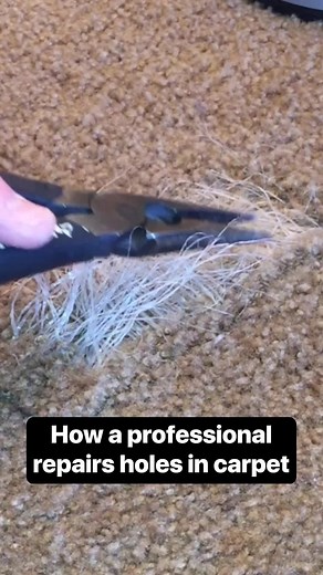 Here’s how a professional restores a damaged carpet in seven steps #carpet #home #repair