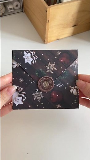 DIY Mini Envelope Tutorial 🎄✂️ #paperwrld #paperwrldshop #envelopemaking #christmascrafts #shorts