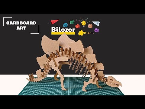 🦖 🦕 How To Make Stegosaurus skeleton From Cardboard | Shielded Herbivore | Dinosaur Planet