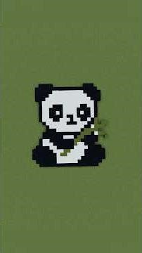 How to build a Panda pixel art in Minecraft 1.21.11