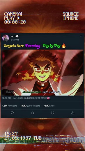 Rengoku Aura Farming 🔥#demonslayer #anime #shorts
