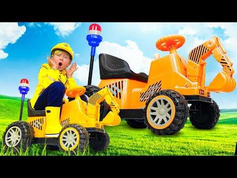 Super Senya Drives Giant Toy Trucks! 🚜 Kids Heavy Vehicle Adventures Compilation