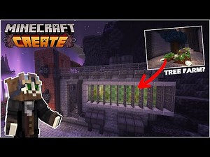 I Built a AUTOMATED Tree Farm in Minecraft Create Mod!