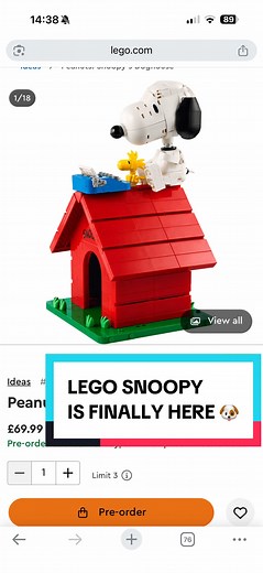 The official reveal of LEGO Peanuts: Snoopy’s Doghouse is HERE 🥹🐶 I absolutely love Snoopy and Woodstock, so this has instantly become one of my most anticipated LEGO sets of 2026. This one hits pure nostalgia. #LEGO #Snoopy #Peanuts #LEGOIdeas #AFOL