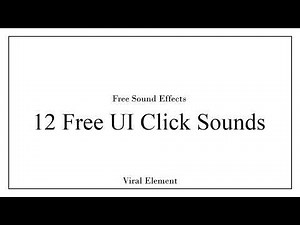 12 Free UI Click Sound Effects | High Quality, Free Download